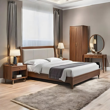 Elegant Walnut Bedroom Set