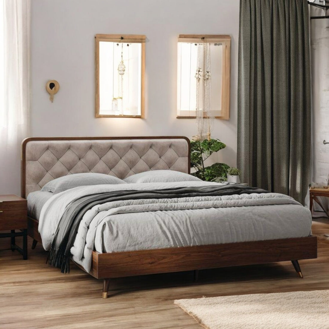 Oslo Tufted Wood Bed |