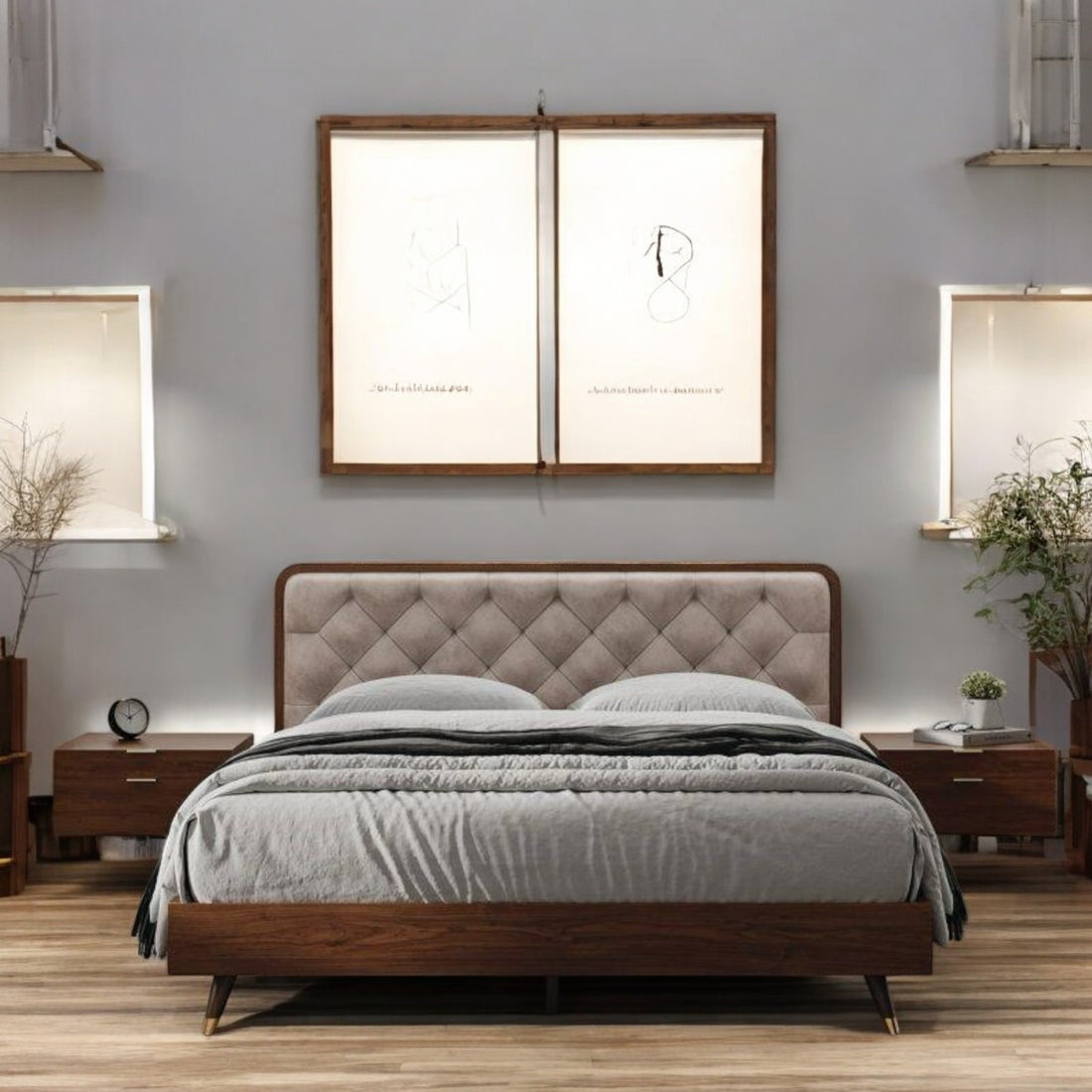 Oslo Tufted Wood Bed |