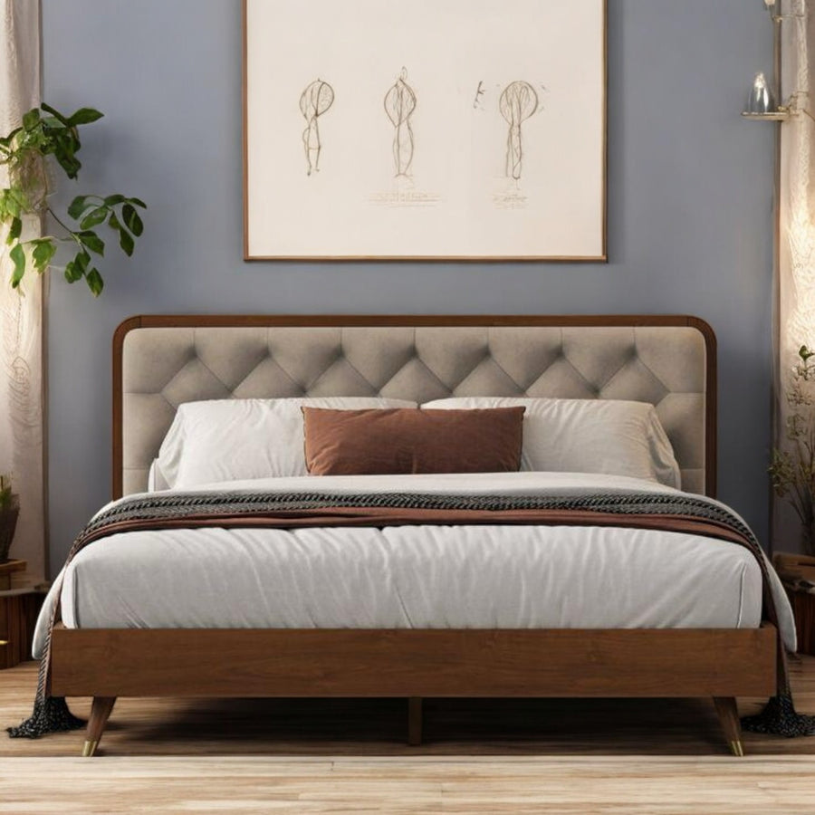 Oslo Tufted Wood Bed |