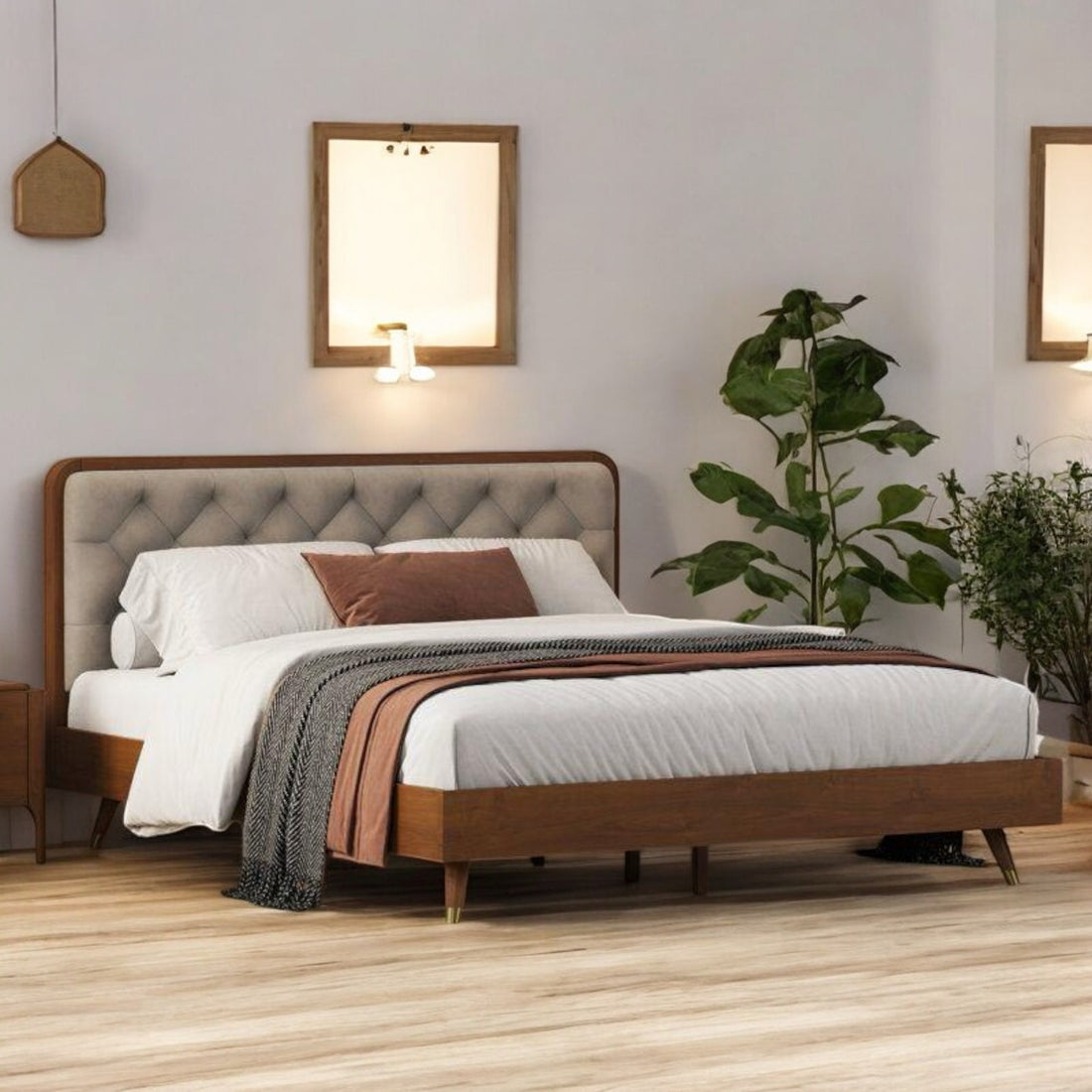 Oslo Tufted Wood Bed |