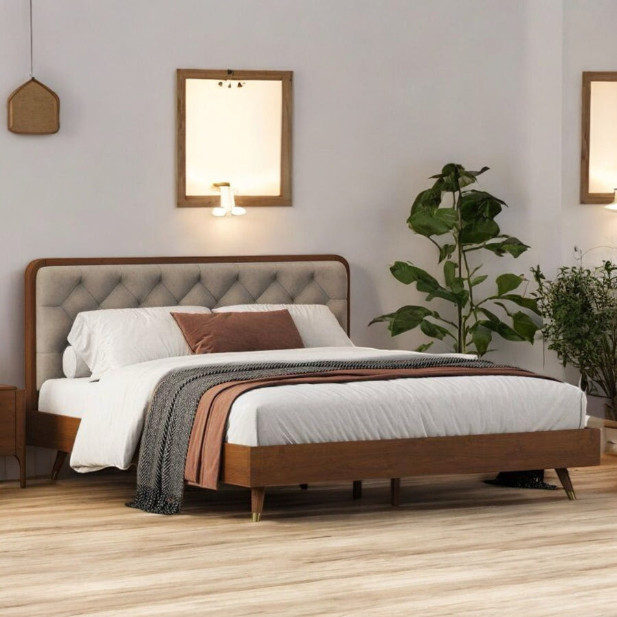 Oslo Tufted Wood Bed |